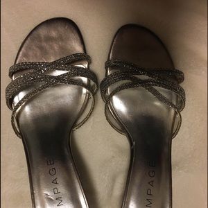 Silver Strapless Dress Shoes